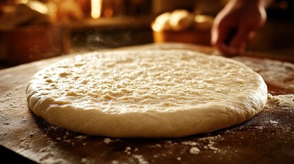 Freshly kneaded dough, ready for shaping