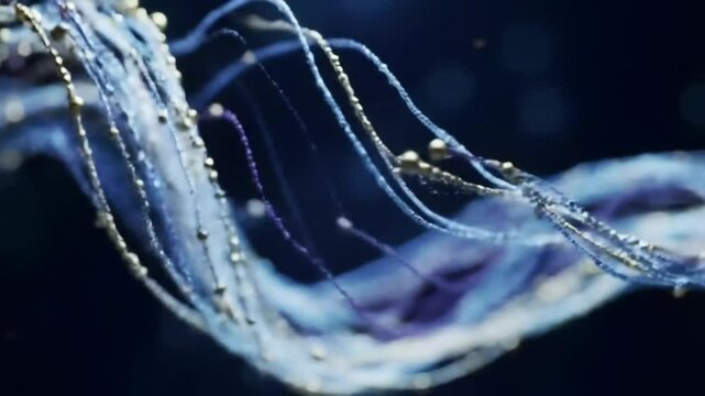 Macro Abstract Light Filaments Flowing Loop ECU