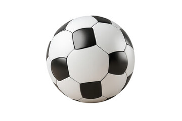 Fototapeta premium Classic Soccer Ball Black White Isolated on Black Background Sport on transparent background
