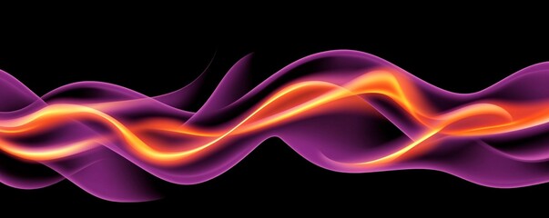 Deep Plum Background Wallpaper with Neon Fire Orange Light