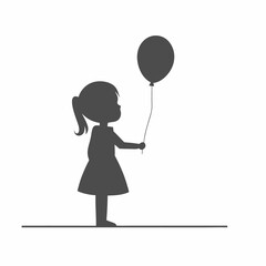girl with balloons 