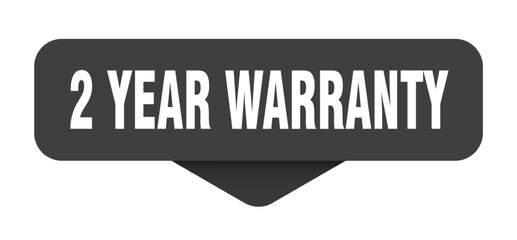2 year warranty sticker. 2 year warranty sign on transparent background