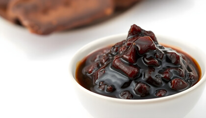 Delicious fruit sauce recipe kitchen food photography bright close-up gourmet cuisine