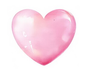 Experimenting with watercolor reveals a beautiful soft pink heart crafted with essential brushes. The blending showcases the delicate nature of the medium perfect for artistic expression