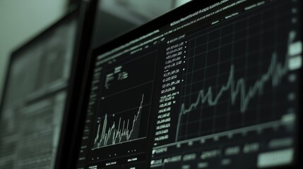 Financial Data Analysis on Computer Screens with Stock Graphs