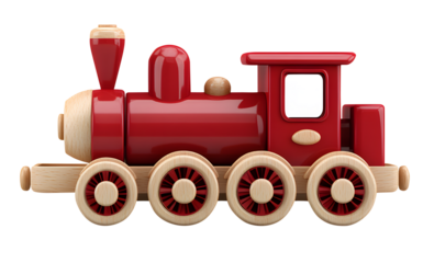 red toy train png wooden locomotive classic train toy vintage wood train red engine toy isolated toy train wooden railway toy steam engine png isolated in transparent