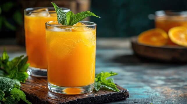 A refreshing Achacha juice served in a glass with ice