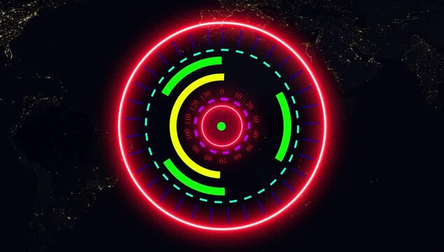 circle blue with endless or infinite loop motion spinning around. futuristic concept. Format quick time alpha rib. Radar searching animation. Radar Hus technology