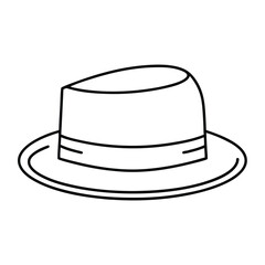 black hat on white background