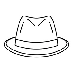 black hat isolated on white background