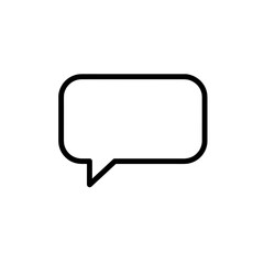 Empty speech bubble icon for communication and conversation  