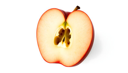Cut apple reveals unique seed pattern kitchen food photography bright background close-up freshness