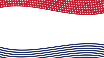 patriotic background with stars Background Design Featuring Red, White, and Blue Waves With Stars