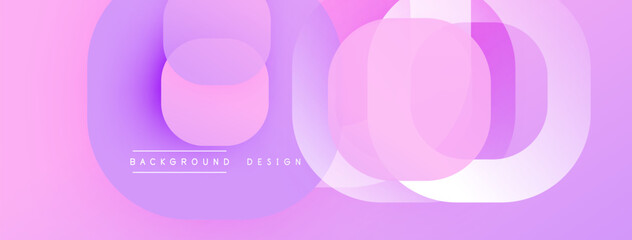 Abstract layers create modern design. Pink, purple hues blend smoothly. Minimalist aesthetic, clean lines present visual harmony.