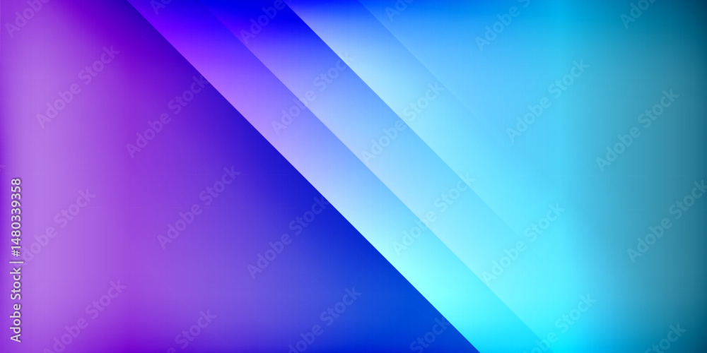 Aufkleber abstract gradient background. purple, blue hues blend smoothly. diagonal light streaks create dynami