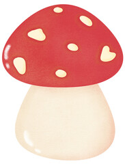 Red mushroom.