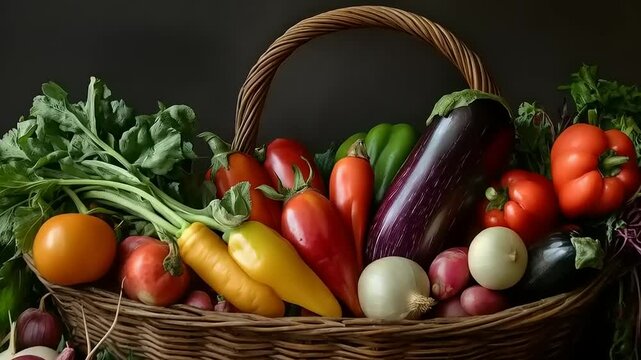 A Basketful of Freshness: Capturing the Vibrant Colors and Textures of Garden Produce
