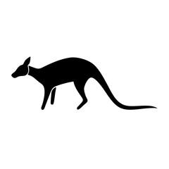 Kangaroo silhouette vector illustration australian wildlife animal mammal marsupial icon graphic design