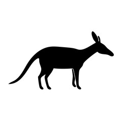Discover the aardvark silhouette vector art: african wildlife mammal illustration graphic design element