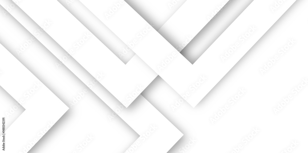 Aufkleber Abstract background with lines White background with diamond and triangle shapes layered in modern abstract pattern design Space design concept Suit for business, corporate, institution presentation.