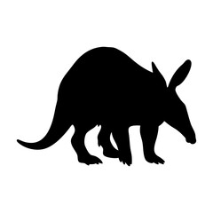 Discover the african aardvark vector illustration silhouette wildlife animal mammal aardvark art