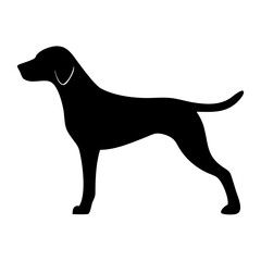 Black dog silhouette vector image for pet lovers and dog breed enthusiasts download now for free use