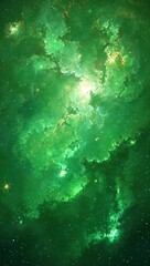 Obraz premium Abstract emerald nebula
