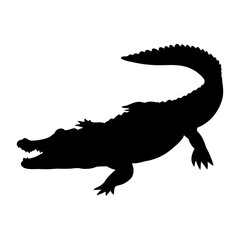 Alligator silhouette vector image for wildlife enthusiasts and reptile graphic designers download now