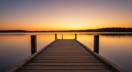 Obraz premium Pier at sunset - Photo