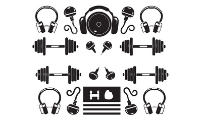 Fitness and Gym Workout icon collection