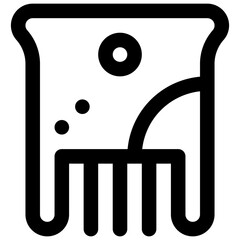 Ancient comb. Editable stroke vector icon.