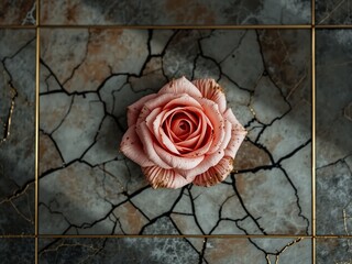 Rose & Graphite Kintsugi Frame