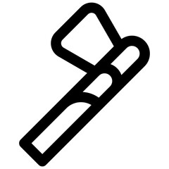 Stone axe. Editable stroke vector icon.
