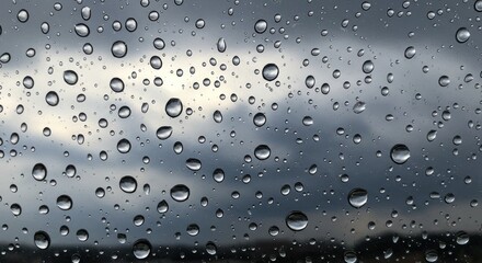 Raindrops on Glass - Photo