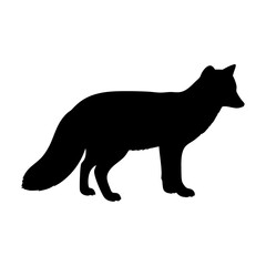 Download black fox silhouette vector image for graphic design projects and illustrations now online here