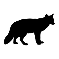 Download black silhouette of a fox vector image for free animal graphics and design needs