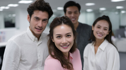 Fototapeta premium Asian young business team.