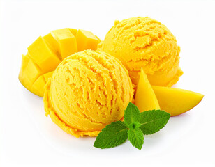Mango ice cream scoop