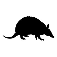 Armadillo silhouette vector illustration for wildlife enthusiasts and animal lovers design projects