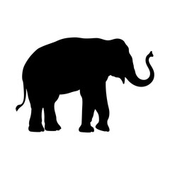 Download this realistic silhouette of an african elephant for free use in your next design project