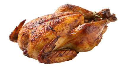 grilled chicken with vegetables isolated on white background PNG. AI GENERATED