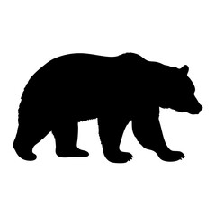 Black bear silhouette vector illustration for wildlife designs and animal graphics projects use, art