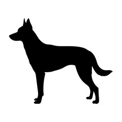 Dog silhouette vector image for pet lovers and graphic designers animal illustration design asset
