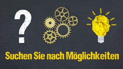 Obraz premium Suchen Sie nach Möglichkeiten 