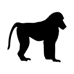 Download this high quality baboon silhouette vector image for your graphic design projects today
