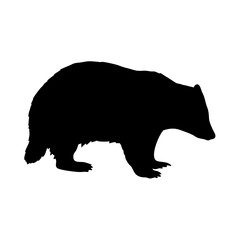 Badger silhouette vector graphic for wildlife enthusiasts and animal lovers illustration design