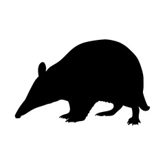 Find black anteater silhouette vector image for animal lovers and graphic design projects online