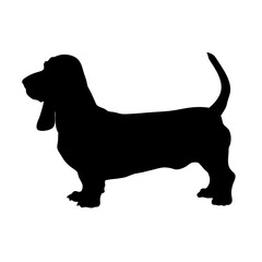 Basset hound silhouette vector image for dog lovers and pet enthusiasts graphic design needs