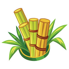 Fototapeta premium Sugarcane clipart illustrationon white background