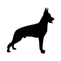 Find german shepherd silhouette vector art for dog lovers and pet silhouette graphic design projects